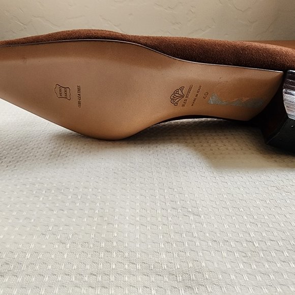 Italian Brown Suede Pumps (MAB Studio) - Picture 4 of 6